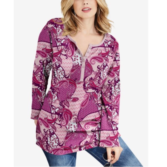Roaman's Tops - Roaman's Thermal Henley (Size L- Runs Big!)